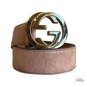 baby pink gucci belt